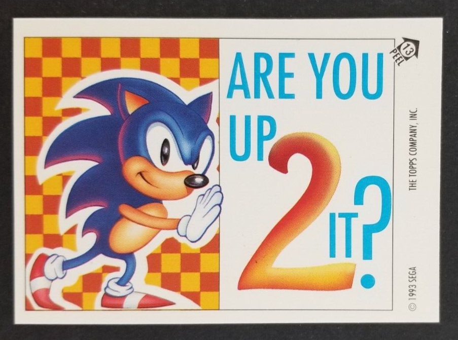 Sonic The Hedgehog 1993 Video Game Topps Sticker Card #13 (NM) | eBay