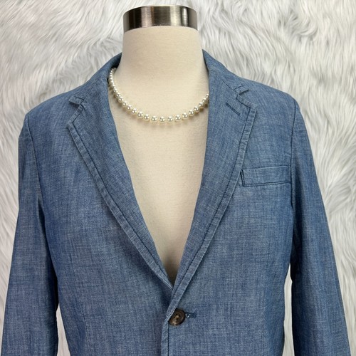 Polo Ralph Lauren NWT Chambray Blazer Blue Girls L 14-16 Women XS/S Preppy - Picture 5 of 11