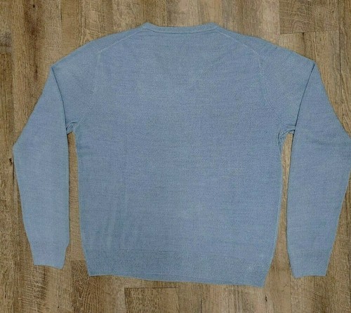 JOHN BARTLETT CONSENSUS NWT Men's Size Medium Blue Long Sleeve V-neck Sweater - Afbeelding 3 van 5
