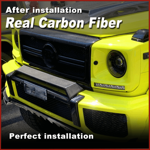 For Benz W463 W464 G63 2019UP REAL Carbon Front Bumper Upper Air Vent Scoop - Picture 4 of 10