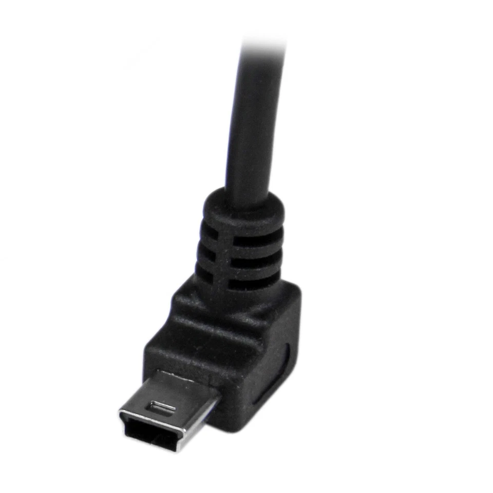 StarTech USBAMB1MU 1m Mini USB Cable A to Up Angle Mini B Male to Male Black - Image 4 of 4