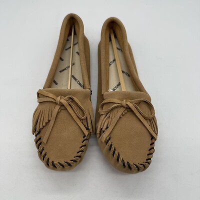 Minnetonka Women's Moose Hide Classic Slip On Moccasin 107T Size 8