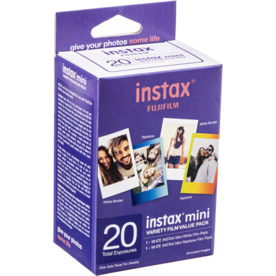 Fujifilm Instax Mini Instant Film Variety Value Pack, 20 Exposures #600021109