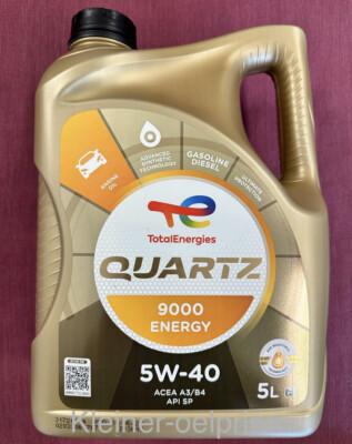 5 ltr. Total Energies Quartz 9000 Energy 5W-40 Mercedes MB 229.5 / Porsche / BMW