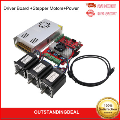 MACH3 USB 3-Axis CNC Kit TB6560  Driver Board +Nema23 Stepper Motors+Power ot25