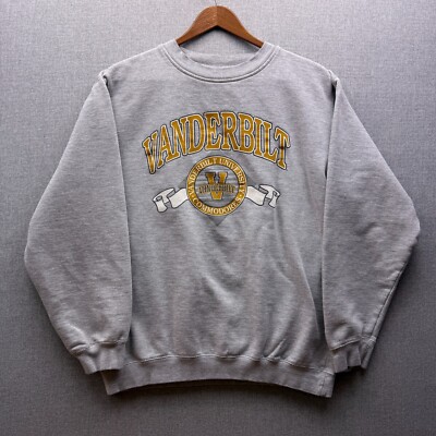 Vtg Y2K Vanderbilt University Commodores Graphic Logo Mens M Crewneck Sweatshirt
