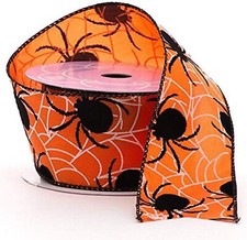 Spider Web Wired Satin Ribbon - 2 1/2in. X 10 Yards 56000102 