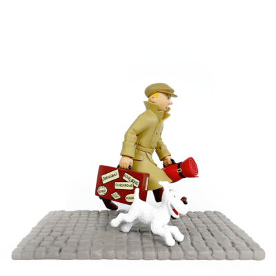 HERGE TINTIN ILS ARRIVENT Trench Tintin & Snowy Arrival Figure