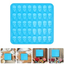  2 PCS Skull Chocolate Mould Ice Cube Maker Tray Silicone Halloween Molds