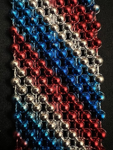 Collar patriótico de corbata a rayas con cuentas - Nuevo - Imagen 7 de 7