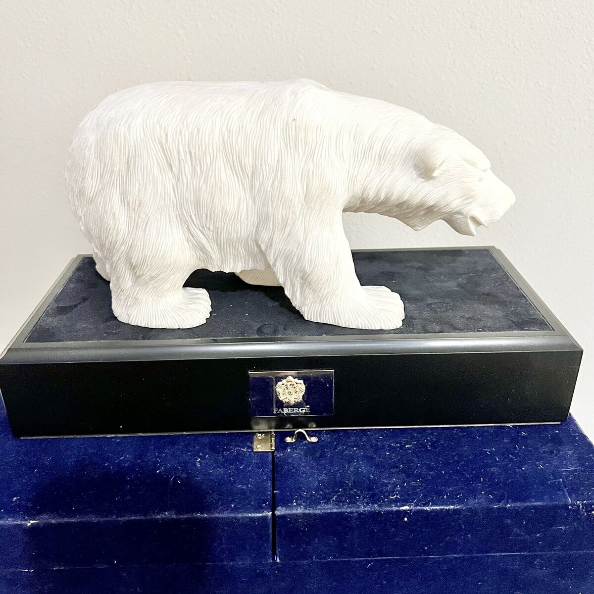 RARE! Faberge Carved Calcite Large Polar Bear Limited Ed. In RARE! Faberge Carved Calcite Large Polar Bear Limited Ed. In