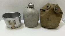 Vintage US Army Military Canteen FIELD GEAR Dated 1918  AGM Co J.E STROMER