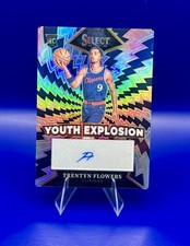 2024-25 Panini Select - Youth Explosion Prizm Trentyn Flowers #YE-FLW (Auto, RC)