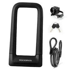  Heavy Duty Anti Theft Bike U Lock with Cable Silicone Cover U Lock and Cable