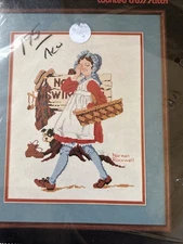 VTG Dimensions Cross Stitch Kit Norman Rockwell 3503 No Swimming 1983 NEW Open