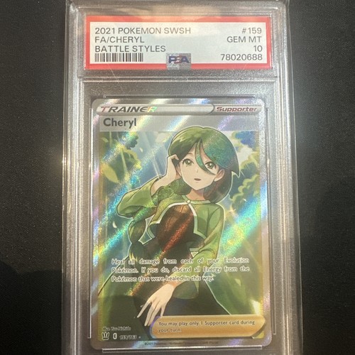 2021 Pokemon CHERYL Sword & Shield Battle Styles 159 HOLO Full Art PSA 10 GEM MT