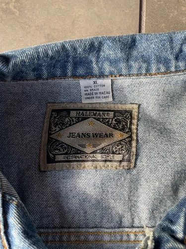 Vintage Bon Jovi One Wild Night 2001 Tour Denim Jacket XL Haleman Custom Patch image 4