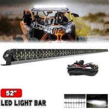 For Can-Am Maverick X3 RR 4x4 XDS UTV Upper Roof Silm 52" LED Light Bar+Wire Kit
