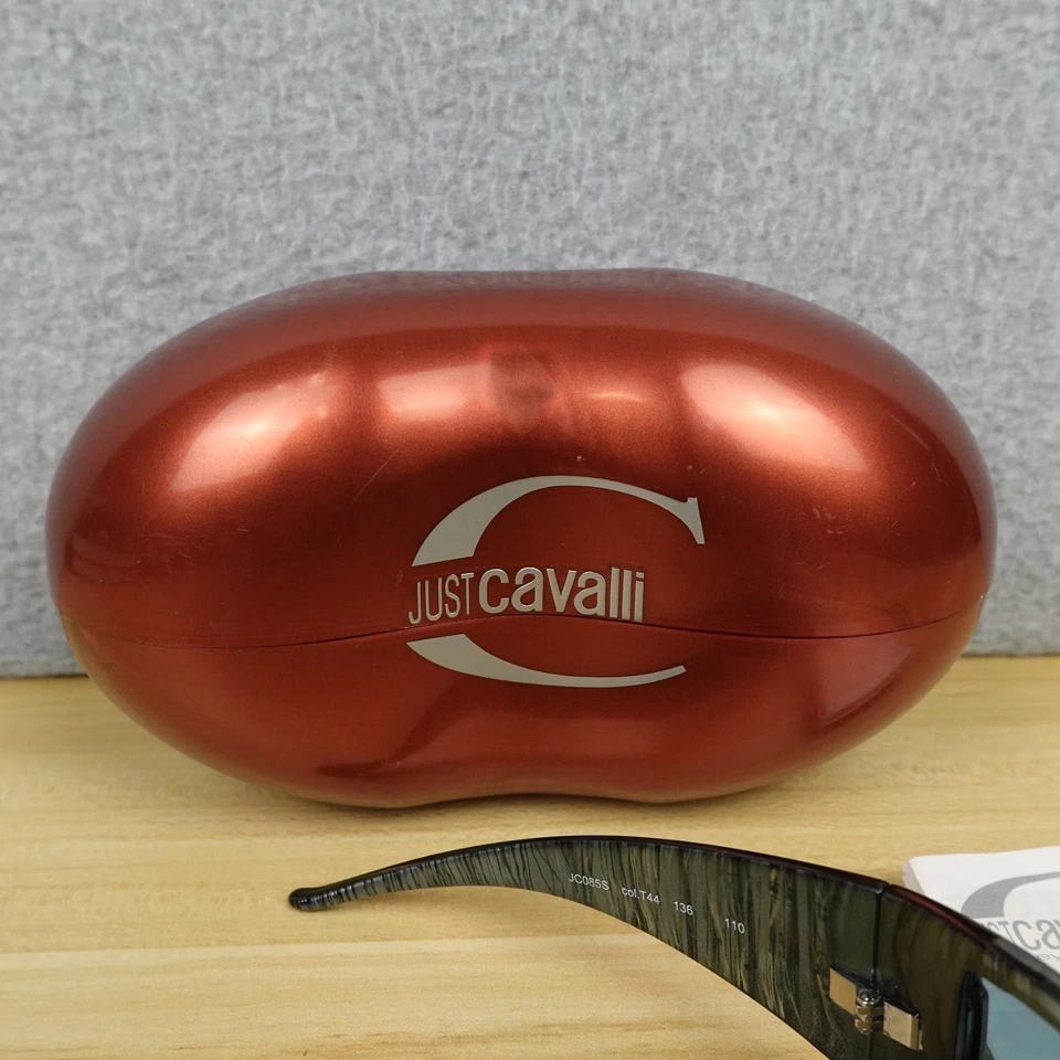 Óculos de sol unissex Roberto Cavalli tons azul JC085S T44 136 com estojo rígido - Imagem 2 de 4