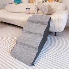 Bingopaw Pet Ramp Memory Foam Dog Steps Stairs Portable Cat Puppy Ladder For Bed