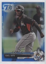 2017 Bowman Chrome Prospects Blue Refractor 70th Anniversary Isael Soto 7k8
