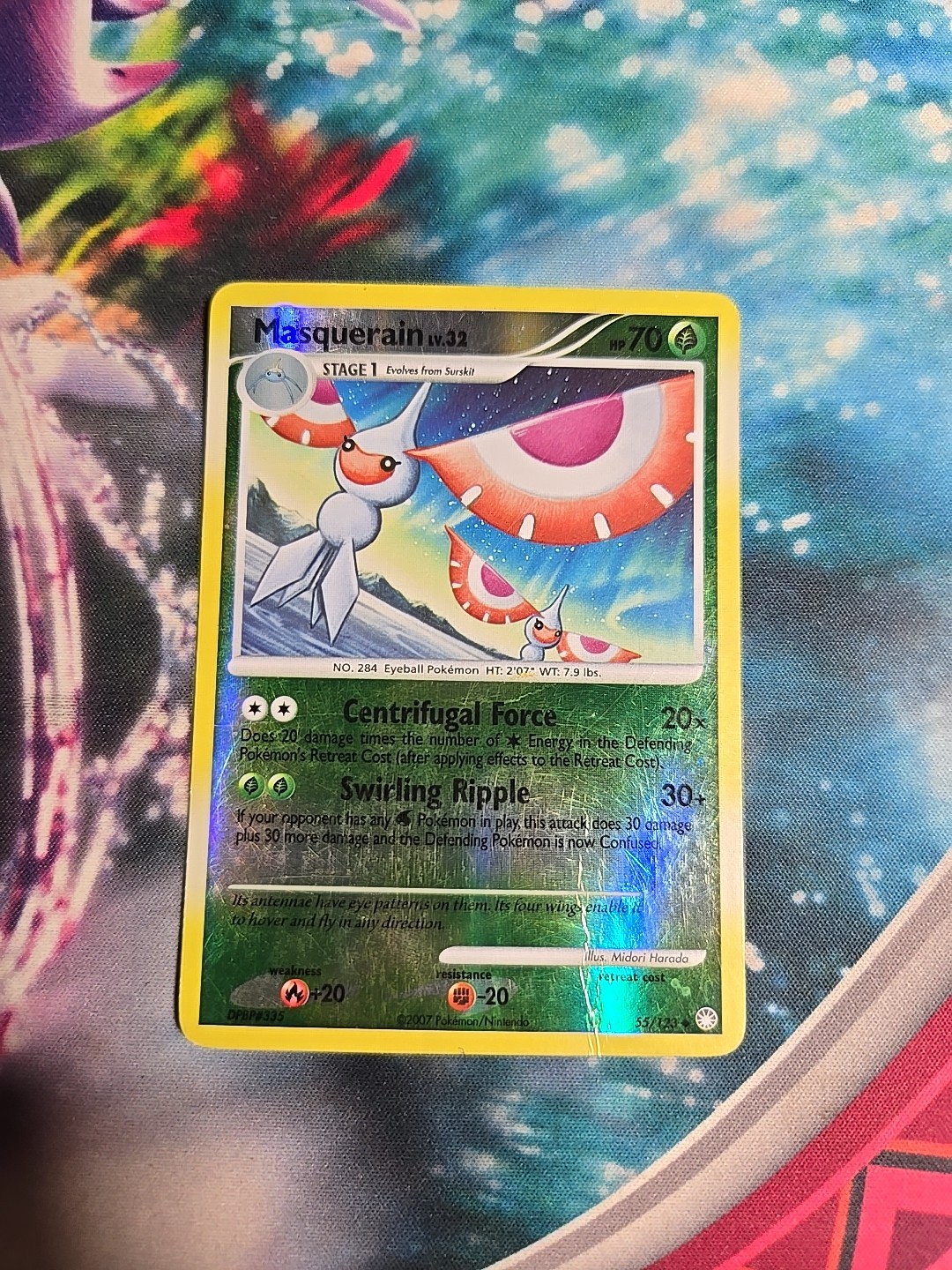 Masquerain (Reverse Holo) 55/123 Mysterious Treasures (DMG) Pokemon TCG