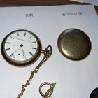 Antique 1899 Elgin Open Face Pocket Watch  18s, 17j Runs