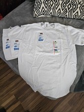 3 Fruit Of The Loom White T's With Pocket