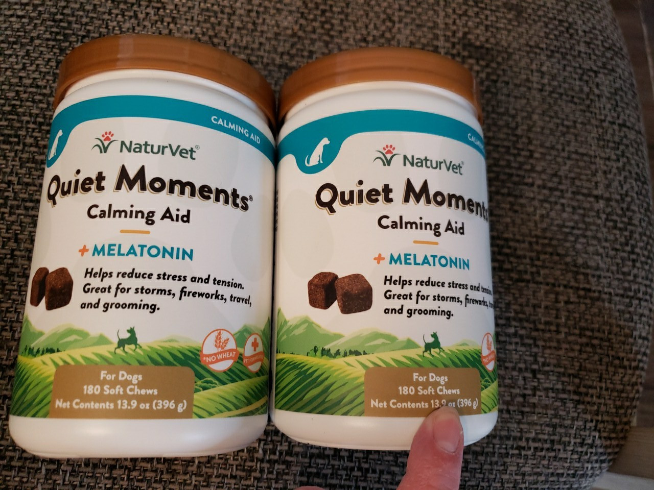 NaturVet Quiet Moments Calming Aid for Dog 2 Pack, 360 Soft 