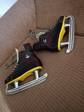 MADE IN FRANCE ADIDAS ICE HOCKEY SKATES WITH ENGLISH SHEFFIELD STEEL SIZE 11