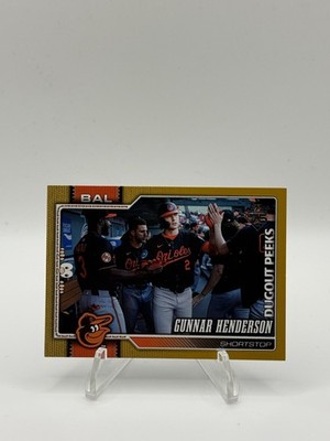 2026 Topps Celebration Gunnar Henderson #46 Gold Dugout Peeks Case Hit SSP /50 
