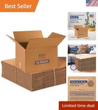 Moving Boxes Medium 18"L x 14"W x 12"H 10-Pack  Corrugated Cardboard Box for...