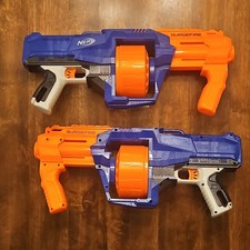 NERF N-Strike Elite SurgeFire Dart Guns Blue Orange Lot of 2