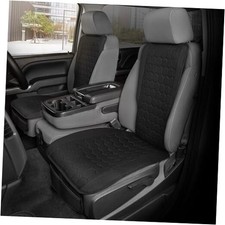 LuxeFit Black Seat Covers for Cars Trucks Van SUV 2 Pack , Solid Black