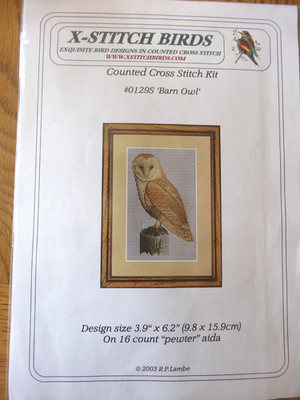 X-STITCH VÖGEL GEZÄHLT KREUZSTICH SET 0129S SCHLEIEREULE NEU UNBENUTZT