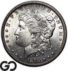1879 Morgan Silver Dollar Coin, Nice Lustrous Choice Gem BU++
