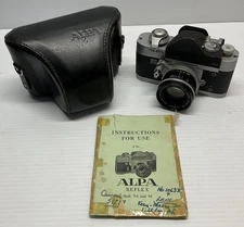 Alpa Reflex 9d Camera W/ Kern-Macro-Switar 1.8 / 50mm AR W/ Case & Manual Bundle