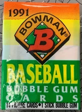 1991 Bowman Baseball Factory Sealed Wax Pack 14 Cards Included