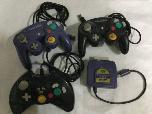 Nintendo GameCube 3 Controller + PS Converter Set Offizieller GC Pad Adapter