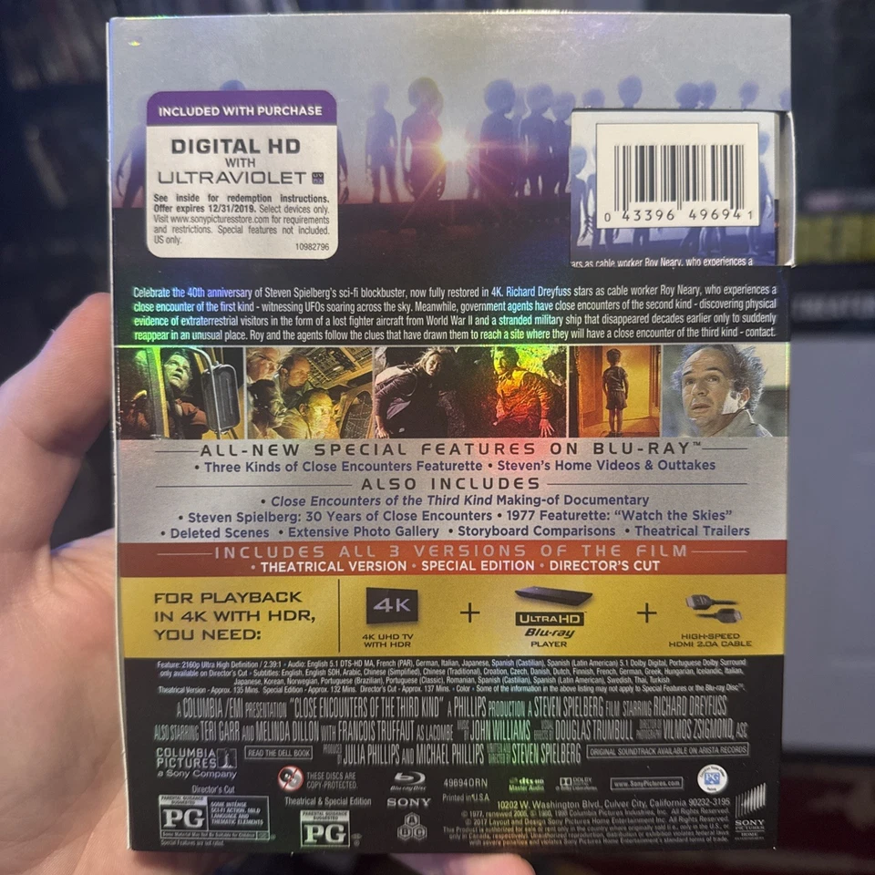 Close Encounters of the Third Kind 40 Anniversary Ultra HD Blu-ray Slipcover 4K - Image 2 of 4