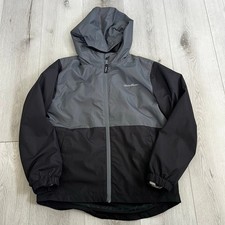 Eddie Bauer Boys Youth Jacket Black w/Black Camo Size Medium 10-12