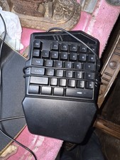 Black Wired Gaming Keypad with 6ft USB Cable, Wrist Rest, for PC
