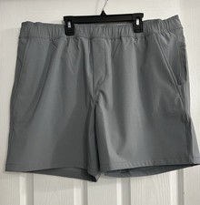 Members Mark, Gray Men s Tech Shorts, Elastic Ways Pull On Size Extra Large