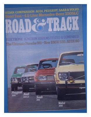 Road & Track November 1972 Sedan Comparison; Vehicle Testing Magazine