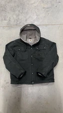 carhartt men’s green sherpa lined canvas hooded carhartt jacket size L