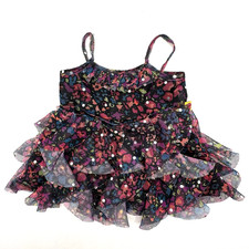 Build a Bear Rare Justice Dress Black Ruffle Sparkle Tulle Flower Teddy Outfit