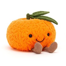 Jellycat Amuseables Clementine Stuffed Toy, Small 5" - Fruit Plush
