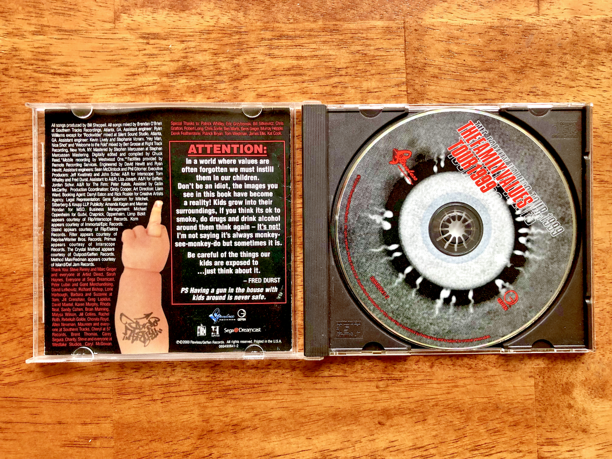 Family Values Tour 1999 CD Limp Bizkit/ Korn/ Filter/ Staind
