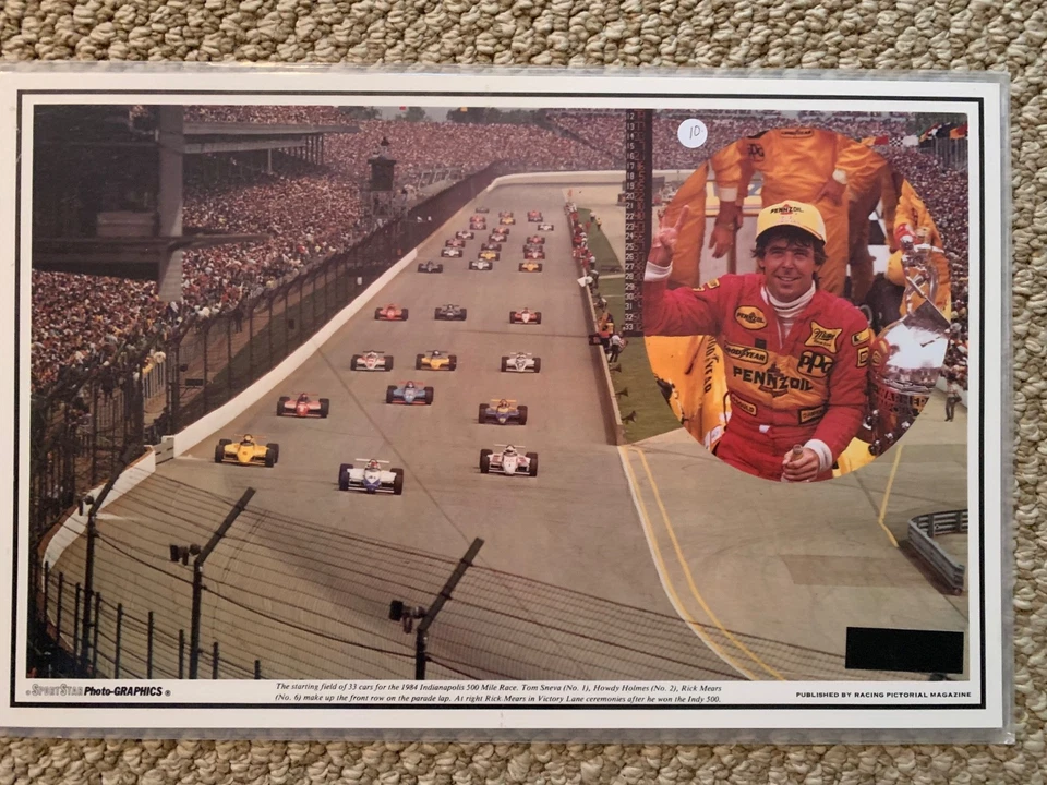 Rick Mears PHOTO-GRAPHICS SPORTSTARS production 20x16" Proof photo & print - Image 2 of 4