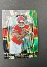 2025 Panini Select #108 Jalen Royals Black Green Shock Prizm RC Chiefs